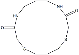 1,5-Dithia-8,12-diazacyclotetradecane-7,13-dione 结构式
