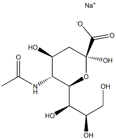 N-乙酰神经氨酸钠盐 结构式