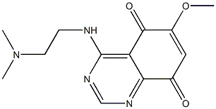 4-(2-Dimethylaminoethylamino)-6-methoxyquinazoline-5,8-dione 结构式