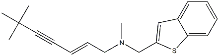 (2E)-N-Methyl-N-[(benzo[b]thiophene-2-yl)methyl]-6,6-dimethyl-2-heptene-4-yne-1-amine 结构式