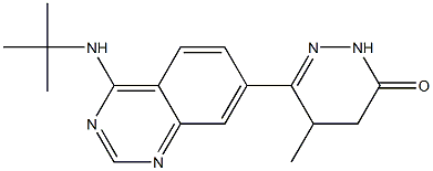 4,5-Dihydro-5-methyl-6-(4-tert-butylaminoquinazolin-7-yl)pyridazin-3(2H)-one 结构式