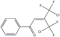 4-Chloro-4,4-difluoro-3-(chlorodifluoromethyl)-1-phenyl-2-buten-1-one 结构式