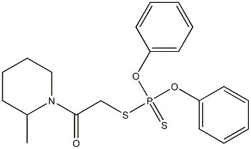 Dithiophosphoric acid S-[(2-methylpiperidino)carbonylmethyl]O,O-diphenyl ester 结构式