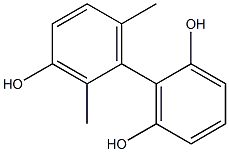 2',6'-Dimethyl-1,1'-biphenyl-2,3',6-triol 结构式