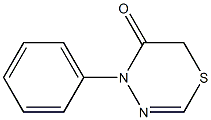 4-Phenyl-6H-1,3,4-thiadiazin-5(4H)-one 结构式