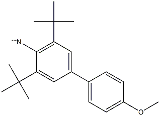 4'-Methoxy-3,5-di-tert-butylbiphenyl-4-aminylium 结构式