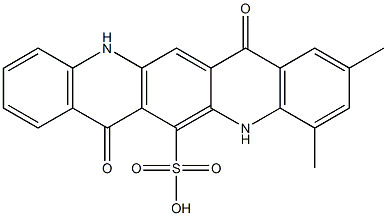 5,7,12,14-Tetrahydro-2,4-dimethyl-7,14-dioxoquino[2,3-b]acridine-6-sulfonic acid 结构式