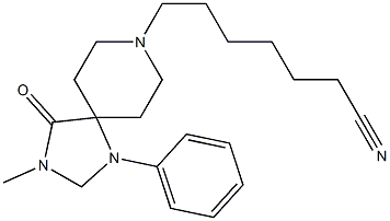 8-(6-Cyanohexyl)-3-methyl-4-oxo-1-phenyl-1,3,8-triazaspiro[4.5]decane 结构式