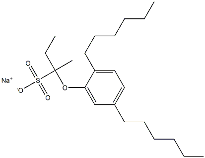 2-(2,5-Dihexylphenoxy)butane-2-sulfonic acid sodium salt 结构式