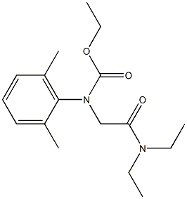 N-(Diethylcarbamoylmethyl)-2,6-dimethylcarbanilic acid ethyl ester 结构式
