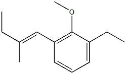 1-Methoxy-2-ethyl-6-(2-methyl-1-butenyl)benzene 结构式