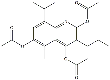 8-Isopropyl-5-methyl-3-propylquinoline-2,4,6-triol triacetate 结构式