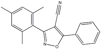 5-(Phenyl)-3-(2,4,6-trimethylphenyl)-isoxazole-4-carbonitrile 结构式
