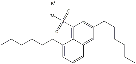 3,8-Dihexyl-1-naphthalenesulfonic acid potassium salt 结构式