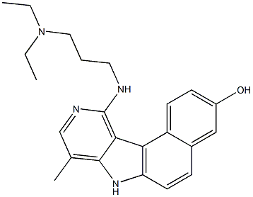 11-(3-Diethylaminopropylamino)-3-hydroxy-8-methyl-7H-benzo[e]pyrido[4,3-b]indole 结构式