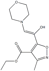 3-Methyl-5-(1-hydroxy-2-morpholinoethenyl)isoxazole-4-carboxylic acid ethyl ester 结构式