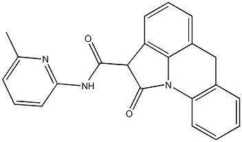 N-(6-Methyl-2-pyridinyl)-1,2-dihydro-1-oxo-6H-pyrrolo[3,2,1-de]acridine-2-carboxamide 结构式