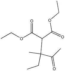 2-(1-Methyl-1-acetylpropyl)propanedioic acid diethyl ester 结构式