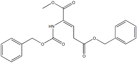 2-[[(Benzyloxy)carbonyl]amino]-2-pentenedioic acid 5-benzyl 1-methyl ester 结构式