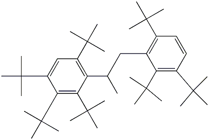 2-(2,3,4,6-Tetra-tert-butylphenyl)-1-(2,3,6-tri-tert-butylphenyl)propane 结构式