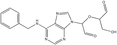 2-(Hydroxymethyl)-2'-[6-(benzylamino)-9H-purin-9-yl](2,2'-oxybisacetaldehyde) 结构式