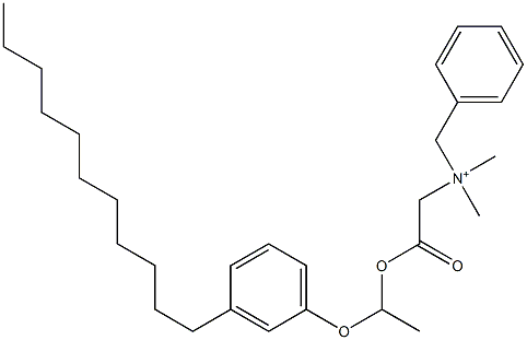 N,N-Dimethyl-N-benzyl-N-[[[1-(3-undecylphenyloxy)ethyl]oxycarbonyl]methyl]aminium 结构式