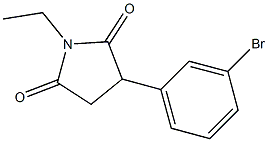 2-(m-Bromophenyl)-N-ethylsuccinimide 结构式