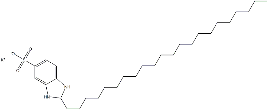 2,3-Dihydro-2-docosyl-1H-benzimidazole-5-sulfonic acid potassium salt 结构式