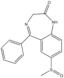 5-[Phenyl]-7-(methylsulfinyl)-1H-1,4-benzodiazepin-2(3H)-one 结构式