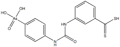 3-[3-(p-Arsonophenyl)ureido]dithiobenzoic acid 结构式