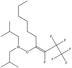Diisobutyl[(Z)-1-hexyl-2,3,3,4,4,4-hexafluoro-1-butenyloxy]aluminum 结构式