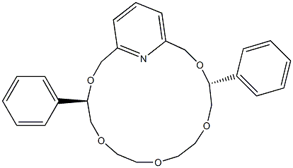 (4R,14R)-4,14-Diphenyl-3,6,9,12,15-pentaoxa-21-azabicyclo[15.3.1]henicosane-1(21),17,19-triene 结构式