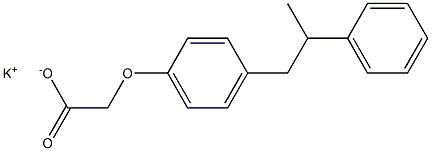 2-[4-(2-Phenylpropyl)phenoxy]acetic acid potassium salt 结构式