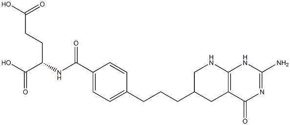 N-[4-[3-[(2-Amino-1,4,5,6,7,8-hexahydro-4-oxopyrido[2,3-d]pyrimidin)-6-yl]propyl]benzoyl]-L-glutamic acid 结构式