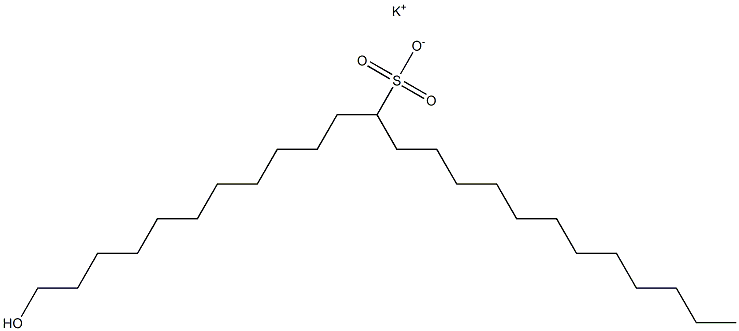 1-Hydroxytetracosane-12-sulfonic acid potassium salt 结构式