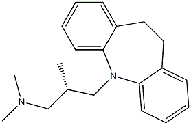 5-[(S)-2-Methyl-3-(dimethylamino)propyl]-10,11-dihydro-5H-dibenz[b,f]azepine 结构式