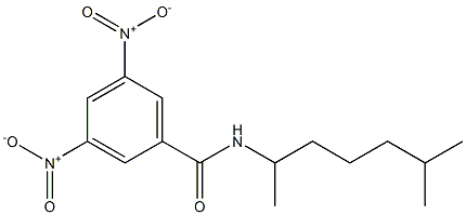 N-(1,5-Dimethylhexyl)-3,5-dinitrobenzamide 结构式