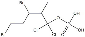 Phosphoric acid hydrogen (1,3-dibromopropyl)(1,1-dichloropropyl) ester 结构式