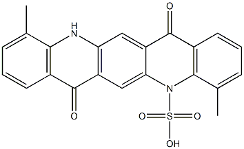 5,7,12,14-Tetrahydro-4,11-dimethyl-7,14-dioxoquino[2,3-b]acridine-5-sulfonic acid 结构式