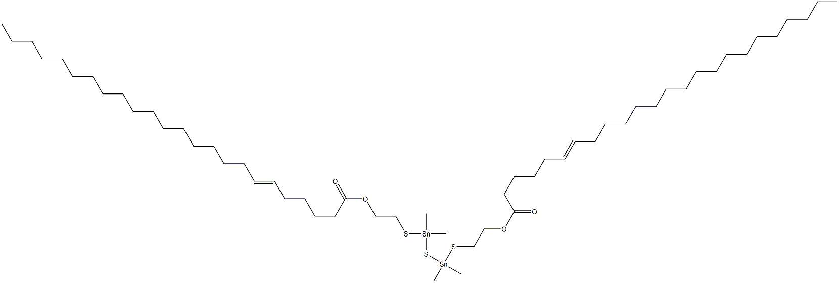 Bis[dimethyl[[2-(5-tricosenylcarbonyloxy)ethyl]thio]stannyl] sulfide 结构式