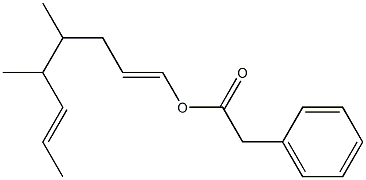 Phenylacetic acid 4,5-dimethyl-1,6-octadienyl ester 结构式