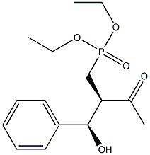 [(2R,3R)-2-Acetyl-3-hydroxy-3-phenylpropyl]phosphonic acid diethyl ester 结构式