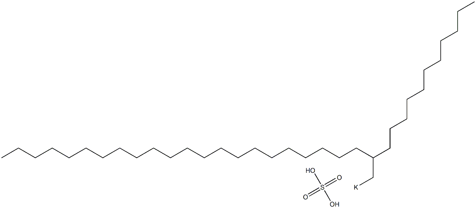 Sulfuric acid 2-undecyltetracosyl=potassium salt 结构式