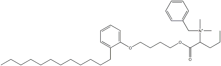 N,N-Dimethyl-N-benzyl-N-[1-[[4-(2-dodecylphenyloxy)butyl]oxycarbonyl]butyl]aminium 结构式