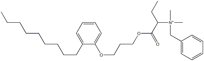 N,N-Dimethyl-N-benzyl-N-[1-[[3-(2-nonylphenyloxy)propyl]oxycarbonyl]propyl]aminium 结构式