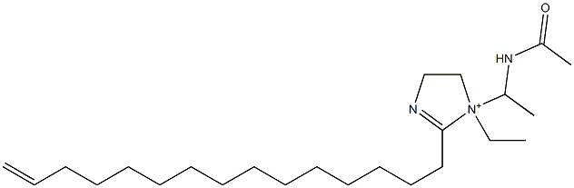 1-[1-(Acetylamino)ethyl]-1-ethyl-2-(14-pentadecenyl)-2-imidazoline-1-ium 结构式