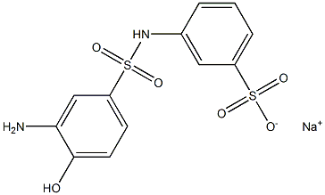 m-(3-Amino-4-hydroxyphenylsulfonylamino)benzenesulfonic acid sodium salt 结构式