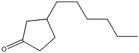 3-Hexylcyclopentanone 结构式