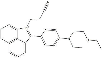 1-(2-Cyanoethyl)-2-[4-[(2-ethoxyethyl)ethylamino]phenyl]benz[cd]indol-1-ium 结构式