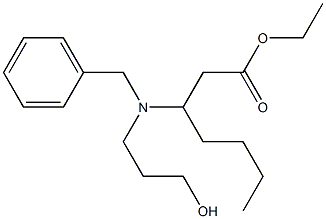 3-[Benzyl(3-hydroxypropyl)amino]heptanoic acid ethyl ester 结构式